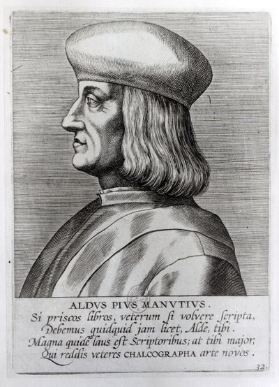Aldus Manutius by French School